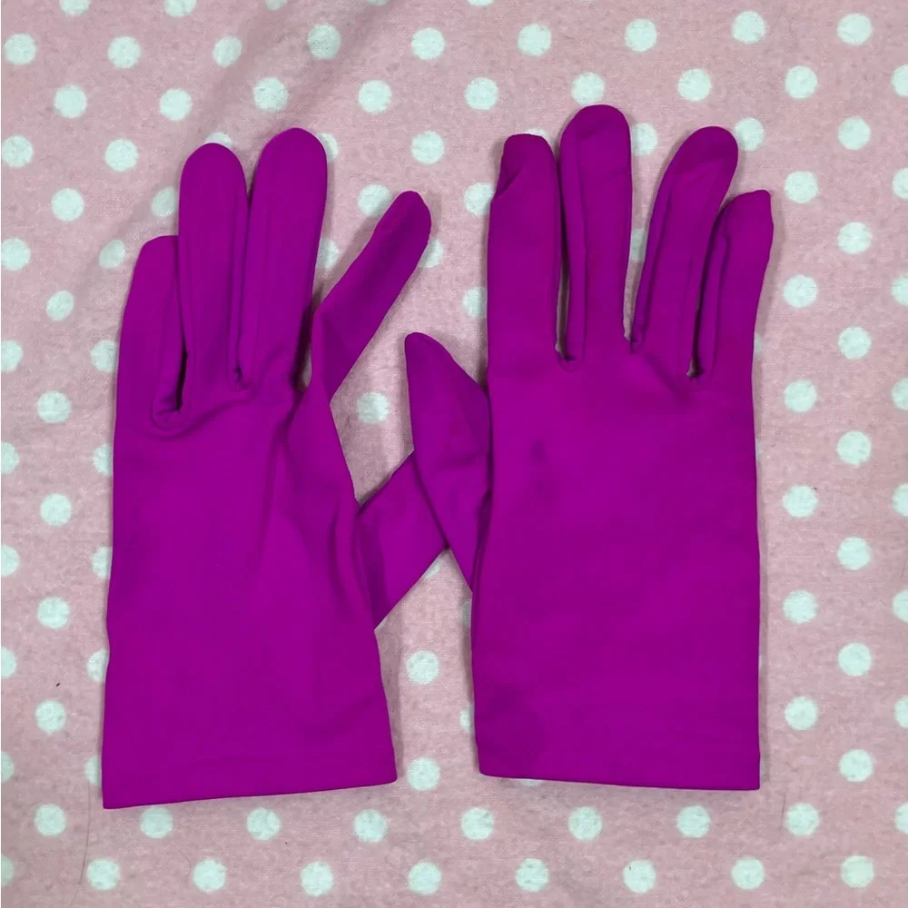 Vintage 80’s Bright pink gloves
